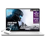 ASUS ROG Zephyrus G14 Copilot+ PC Gaming Laptop, 14" OLED 3K 120Hz, AMD Ryzen AI 9 HX 370, NVIDIA GeForce RTX 5070Ti, WiFi7, Win11, Platinum White, (32GB RAM |1TB SSD), w/USB Hub, W/GaLiMu