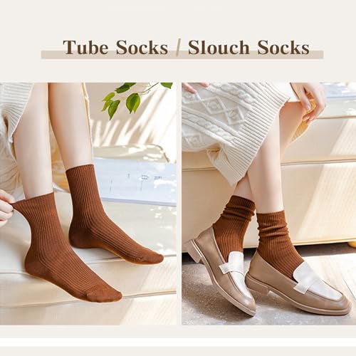 Image of UTTPLL Womens Cotton Crew Socks Ruffle Turn-Cuff Fashion Princess Lettuce Ankle Socks Athletic Thin Gift Dress Socks