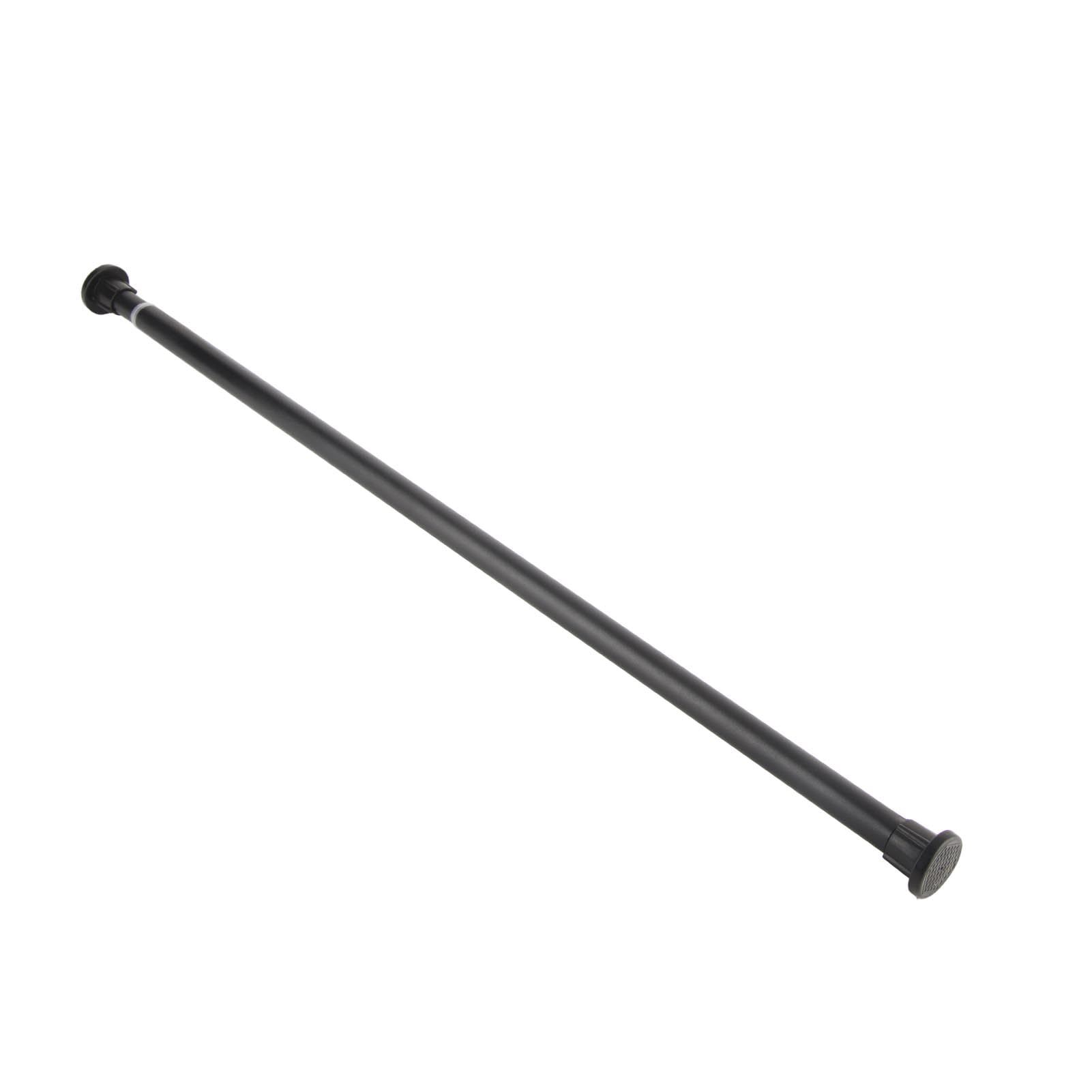 Tringle à Rideau Télescopique Noire à Tension, Tringle Réglable en Acier Inoxydable pour le Séchage des Vêtements et L'utilisation de Cintres – sans Poinçon, Polyvalente pour Différents (70