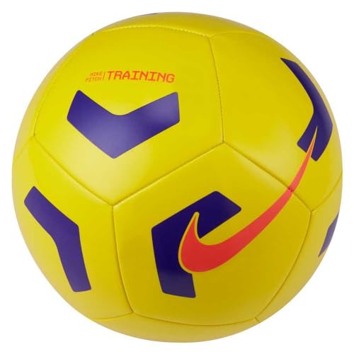 NIKE CU8034-720 Pitch Training Recreational Soccer Ball Unisex Gelb/violett/hell Purpurrot 3