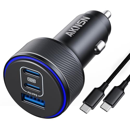 Cargador coche tipo C rápido de 167.5W ideal para viajes familiares con iPhone 15 y iPad