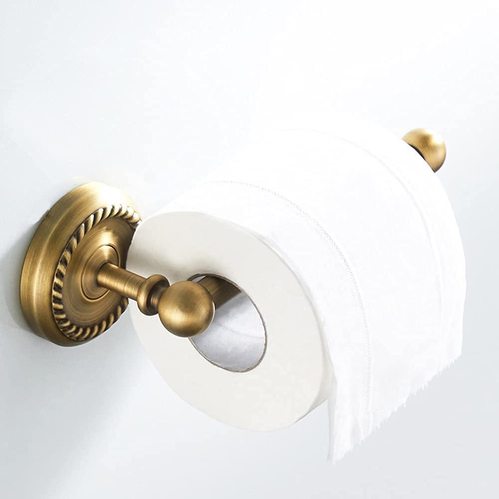DEKAZIA® toiletpapierhouder hout | Papierrolhouder zonder boren | Papierrolhouder badkamer zonder boren | Papiersteun | WC-rolhouder eik