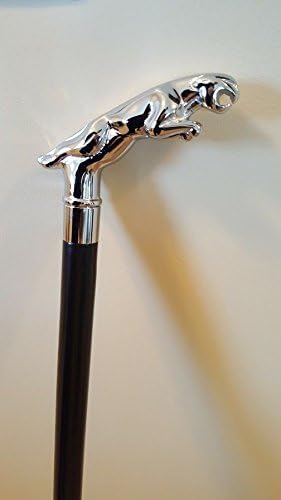 King Style Harvy Canes Solid Jaguar Brass Head Black Cane Walking Stick New Cane