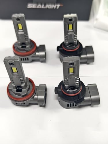 Image of SEALIGHT 9005 /HB3 H11 /H8 /H9 /H16 Fog Bulb, Plug-N-Play, Pack of 4