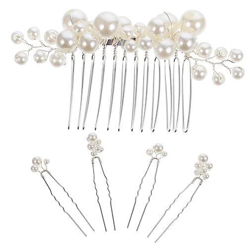 ARTSEWPLY 結婚式用パールヘアコーム ヘアピン レディース耐久軽量髪飾り 婚礼向け多様ヘ 対応 ダルヘッドピース