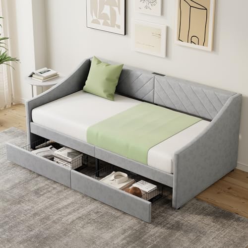 Mashomdec Twin Size Daybed with 2 Storage Drawers,...