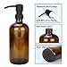 Plomkeest Dispensador de jabón de Vidrio de Vidrio Grueso ámbar de 500 ml con Bomba de Acero Inoxidable Dispensador de jabón líquido para baño Imagen de Plomkeest Dispensador de jabón de Vidrio de Vidrio Grueso ámbar de 500 ml con Bomba de Acero Inoxidable Dispensador de jabón líquido para baño