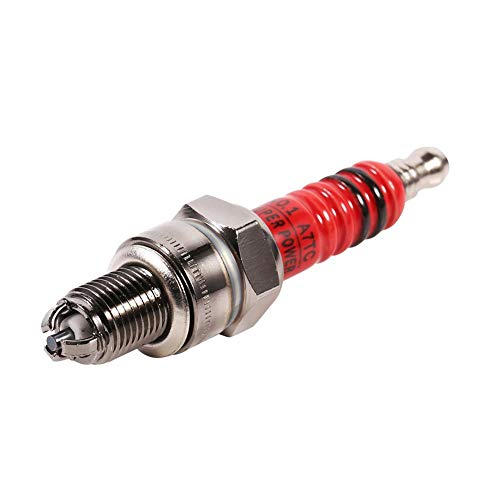 Image of Keenso Single Electrode Spark Plug for GY6, High Performance Spark Plug for Scooter ATV Quads GY6 50cc 110cc 125cc 150cc