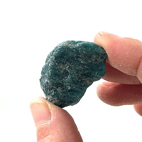 1 pieza natural azul apatita en bruto piedra cruda cristales de cuarzo roca mineral acuario hogar habitación