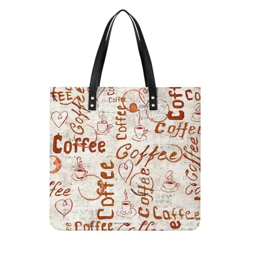 Tote bag pour voyage et grand sac à main shopper 39x39cm couleur café