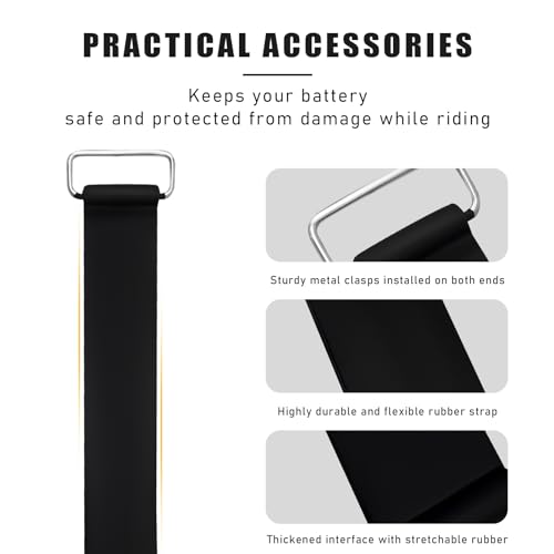 image for Ohleats Motorcycle Battery Strap, Rubber Band Battery Fixed Strap Repl