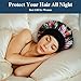 12pcs Large Satin Bonnets for Sleeping, Silky Hair Bonnet for Black Women Braid Curly Hair