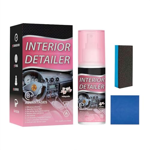 Pulidor para interiores de coche, color negro, brillante, plástico, renovador, revestimiento de pulido largo, productos de limpieza de cuero, duraderos Auto J6T9