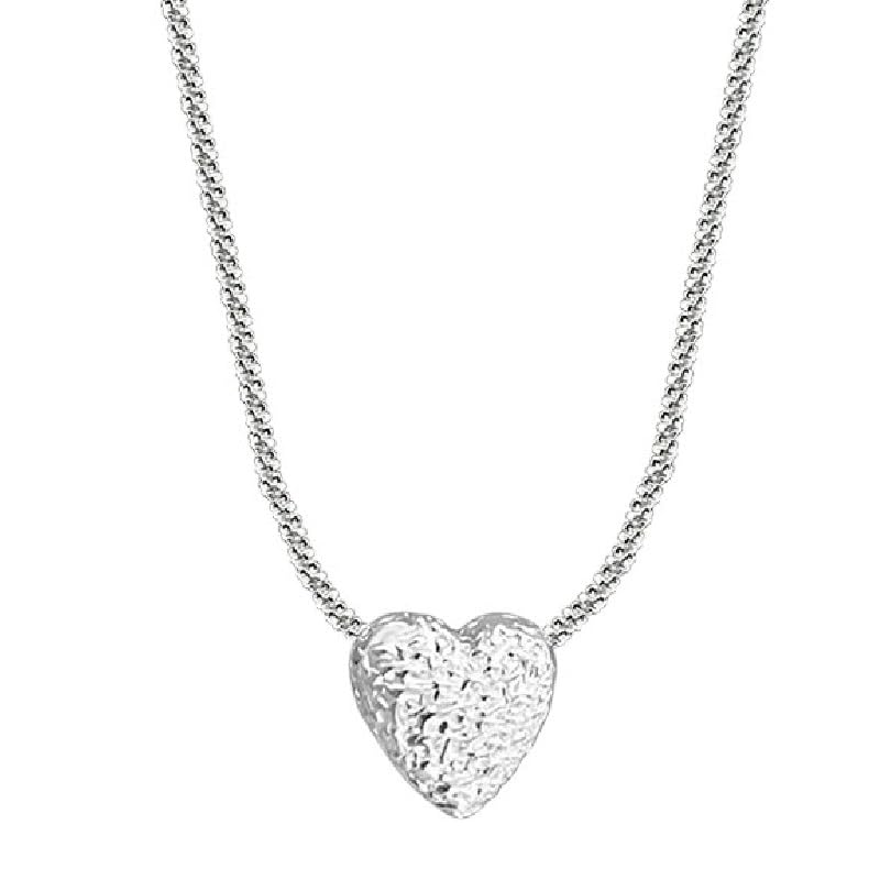 Bijoux argent 925 collier cœur motif marteau pendentif femme
