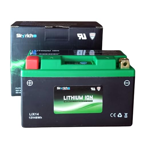 Bateria SkyRich Lítio – LIX14 – CCA 200A (CTX9L-BS / YT9B-BS / YTX12-BS / YTX14-BS)