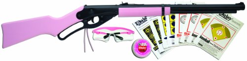 Daisy 994998-403 Outdoor Products Youth Lever Action Air Rifle, 177cal BB, PinkWood Stock with Fun Kit, 35.4 Inch, Pink/Black