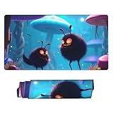 Grande taille : mesurant 40,1 x 74,9 cm, ce grand tapis de souris imprimé de créatures pelucheuses bleues offre suffisamment d'espace pour votre souris, clavier et autres accessoires de bureau. Il est idéal pour créer un espace de travail cohésif, servir de sous-main pour le clavier et la souris ou de sous-main spacieux pour tous vos essentiels