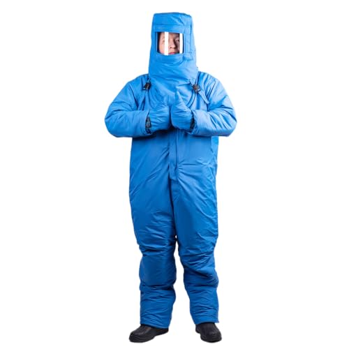 egowz Cryogenic Protective Coverall Clothing Hat for Low Temperature, LN2 Liquid Nitrogen Protective Coverall, Coverall XXL/5.9-6.25ft