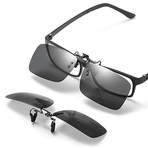 Polarized clip-on sunglasses over prescription glasses anti-glare…