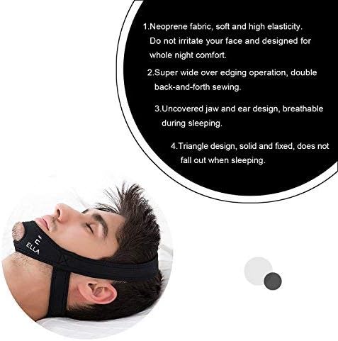 Anti Snoring Chin Strap for Mouth snorers - Stop Snoring Solution and Anti Snoring Devices - Snoring Chin Strap - [Upgraded Version] (Large w/Chin Hole)