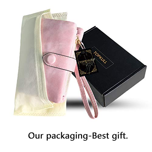 wallets for women bifold small rfid soft leather ladies wallets trifold womens wallets billfolds mini wristlet clutch cute zipper coin purse with wrist strap