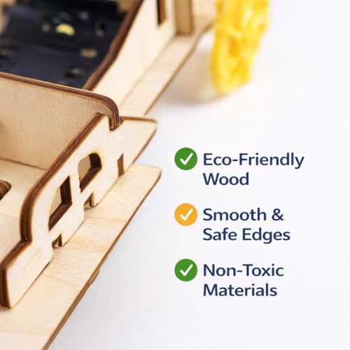 Image of DIY Amphibious Armored Vehicle Science Kit for Kids | Wooden STEM Toy with Motor & Wheels | Educational Craft Project | 8+ Years (Wireless Remote Control Car) (Amphibious Armored Vehicle)