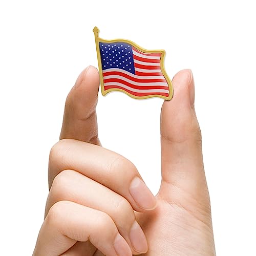 50/100/200/300Pack American Flag Lapel Pins Bulk Metal - USA United States Patriotic Souvenir Badge Pins For Memorial Veteran Day Patriotic Party2