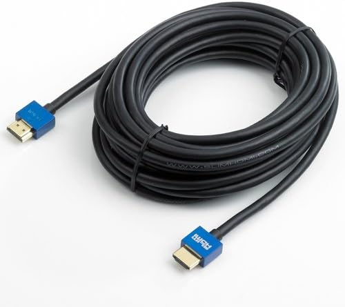 SlimHDMI 0.25m (25cm) Male Micro (Type D) to Male (Type A) Cable, The World's Slimmest HDMI Lead? (Gold Plated, 1080p, 3D, High Speed, ARC)