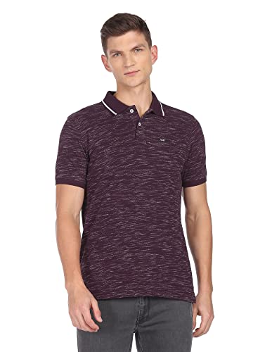 Image of Arrow Men's Cotton Solid Regular Fit Polo Shirt