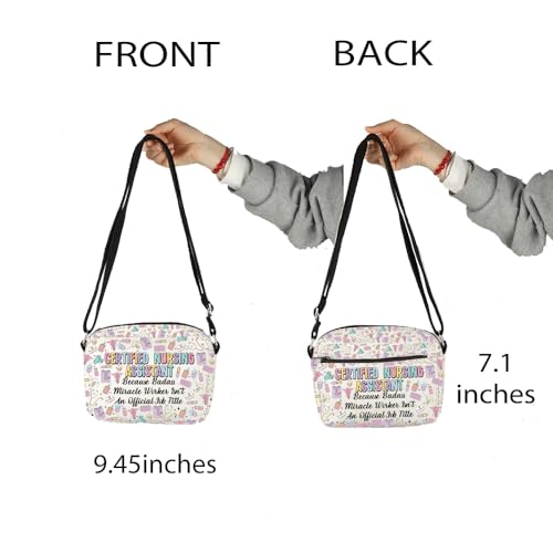 MNIGIU Funny Certified Nursing Assistant Gift CNA Crossbody Bag for Nurse Nursing Assistant2