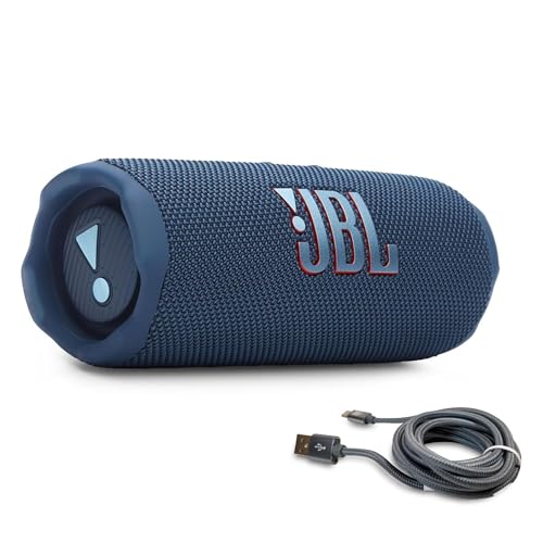 Image of JBL Flip 7 (Blue) + Bundle with USB-C Braided Cable