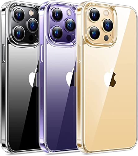 TORRAS Diamond Clear Designed for iPhone 14 Pro Case, [10FT Military Grade Drop Tested] [Non-Yellowing] Shockproof Protective Hard Back Slim Thin Clear Case for iPhone 14 Pro, 6.1 Inch 2022, Clear