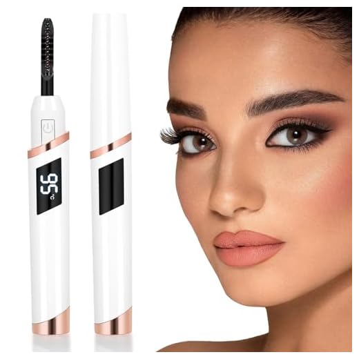 ShenlanBolt Heated Eyelash Curler for Women, Electric Lash Curler with 10s Fast Heating, 4 Adjustable Temp (65°C-95°C), 24H Curl, USB-C Rechargeable, Ergonomic Design, Travel-Friendly Makeup Tool Gift