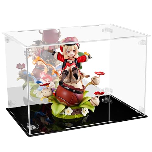 Chuiendi フィギュアケース 幅30cm×奥行20cm×高さ20cm 板厚3mm アクリルケース 高強度接続構造 より頑丈 コレクションケース 防汚れ 手袋 クリーニングクロス付き ディスプレイケース 簡単収納