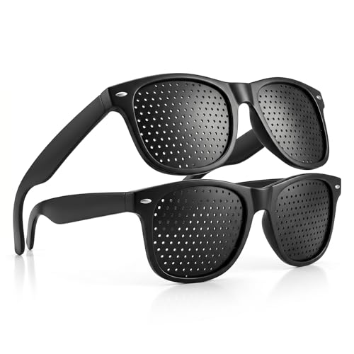 IENHDK 2 Stück Rasterbrille Augentraining Lochbrille Für Augentraining Original Pinhole Glasses For Eye Training Gitterbrille Für Augenentspannung Im Alltag Herren Damen Eye Training