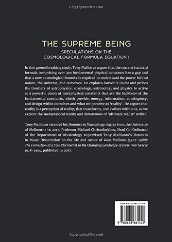 The Supreme Being: Speculations on the Cosmological Formula Equation I
