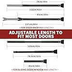 Security Door Stopper with Alarm & Sliding Patio Bar, 120db Loud Alert Adjustable Security Jammer Door Security Bar Window Child Proof Heavy Duty Door Stoppers for Home Apartment Travel - Black - Image 4