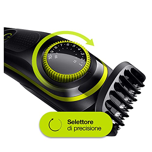 Image of Braun Beard trimmer BT3241 with precision dial, 2 combs and Gillette Fusion5 ProGlide Razor Trimmer 80 min Runtime 39 Length Settings (Black)