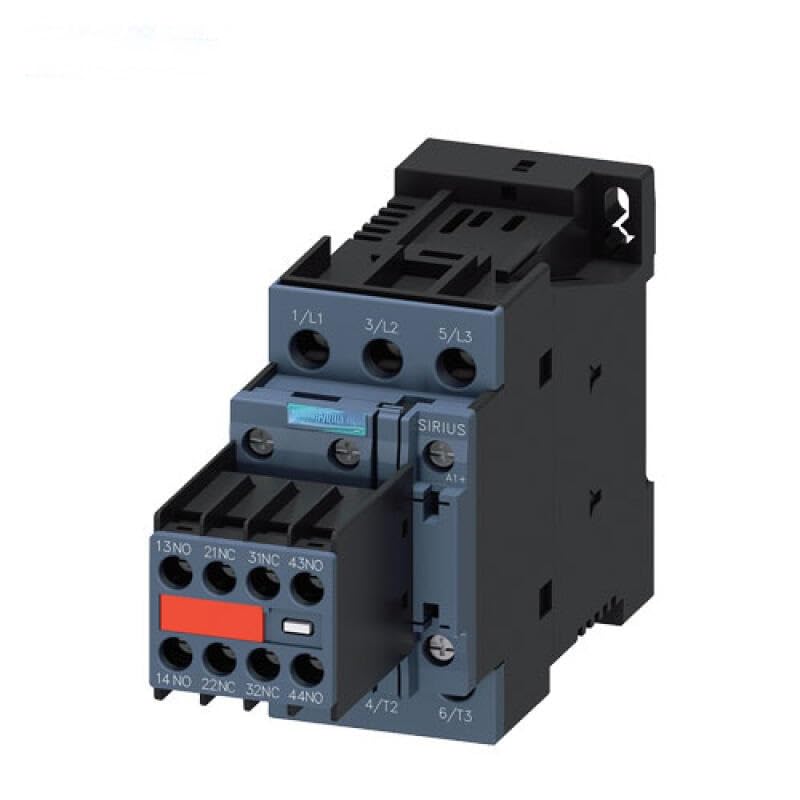 Contacteur de puissance 25A 11kW 3RT20261DB443MA0 bobine 24V CC 2NO 2NC
