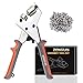 ZONGLAN Grommet Tool Kit Pliers Handhold Grommet Punch Pliers Eyelet Kit Press Punch Kits Grommet Machine with 500 pcs 3/8 Inch Grommets Silver Eyelet Machine Hole Punch