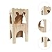 Bothyi Wood Bunny Hideout, Dwarf Bunny Hut Hideout, Hamster Hideout Hut, Wooden Guinea Pig House for Dwarf Hamster Gerbils Playing, C
