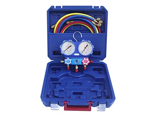 Kit analizador 2 valvulas analogico manometros diam. 80 R32/R407C/R410A