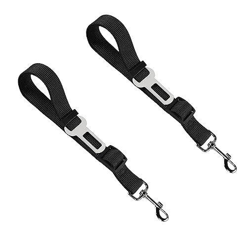 Yaodhaod Cintur�n De Seguridad Para Perro, Paquete De 2, Arn�s Ajustable Para Seguridad De Conducci�n, Para Evitar Que Los Perros Salten Por Las Ventanas, Accesorios Para Mascotas Para Perros Negro