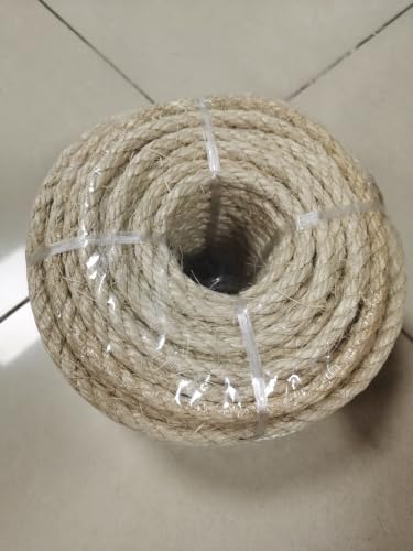 Cuerda de yute de cañamo gruesa de 25mm soga natural para manualidades y trabajos de carga pesada 4