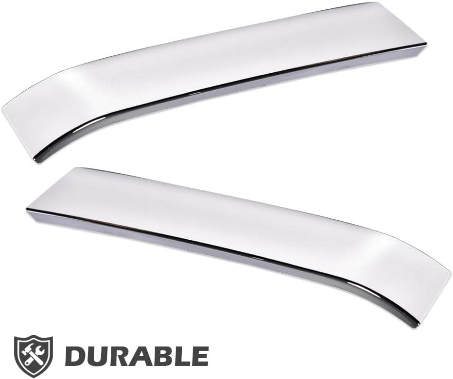 PIT66 Grille Trim Set, Compatible with 2003-2007 Chevy Silverado 1500 Classic HD 2500 3500 LH RH Driver & Passenger Side, 2 Pcs, (Chrome)