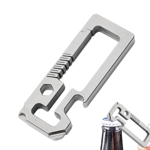 Flaschenöffner-Schlüsselanhänger, Schlüsselanhänger für Autoschlüssel - Multifunktionale Schlüsselanhänger aus Metall mit Schnellverschluss - Leichter Autoschlüsselhalter, Schlüsselanhänger, Flaschenö