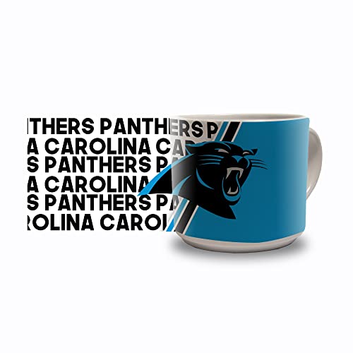 Rico Industries NFL Football Carolina Panthers 14 oz Metro Ceramic Coffee Mug