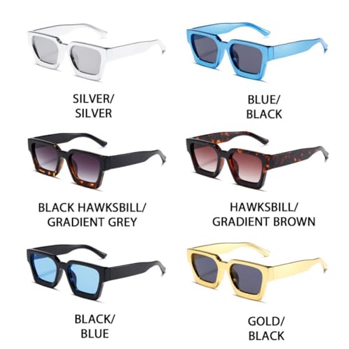 Neue 2025 Retro-Quadrat-Sonnenbrille mit dickem Rahmen und verstärktem Metallscharnier UV400