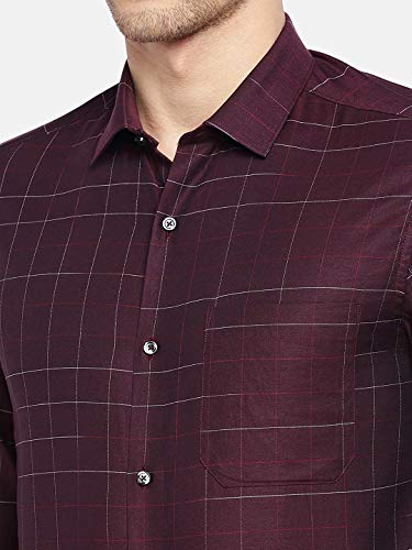 Image of Turtle Men 100% Cotton Slim Fit Yellow Solid Formal Shirt