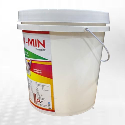 Image of RV-MIN Mmc 15 Kg,Bucket Mineral Mixture for Cow, Buffalo,Sheep,Goat and Other Diary and Farm Animals, Powder, Milk, All Life Stages